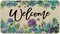 Spring Summer Hydrangea Doormat Outdoor Rug Purple Blue Flower Floral Front Welcome Decorative Door Mat Anti-Slip Rubber for Seasonal Kitchen Entrance Indoor Floor Decoration 17 x 29 Inch